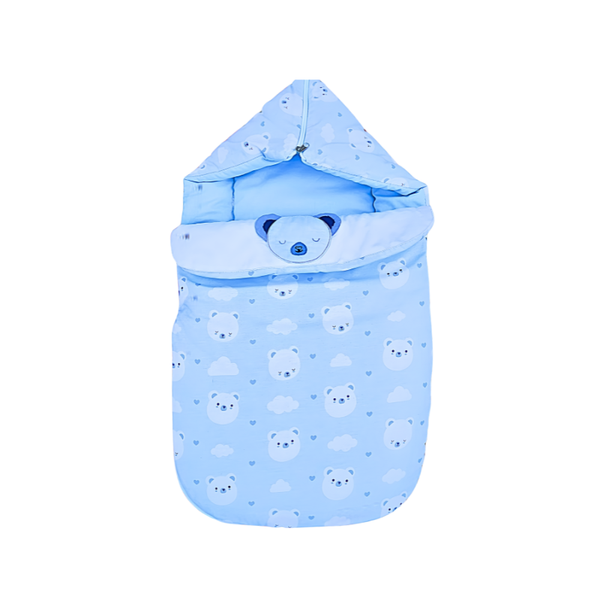 Panda Print Hooded Carrynest with head shaping Pillow