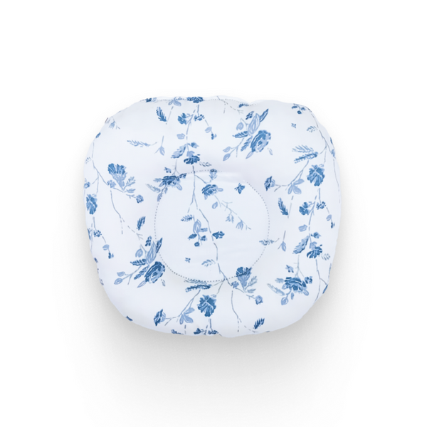 Baby Head Shaping Pillow - Blue Floral Print