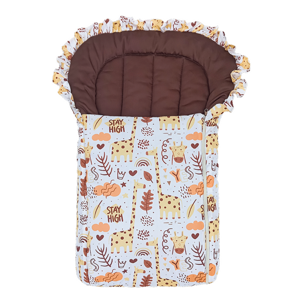Animal Print Frill Baby Carrynest - 100% Pure Soft Cotton